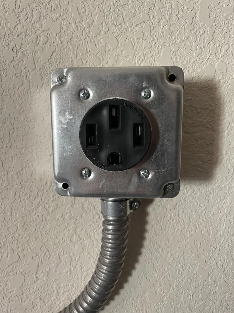 NEMA 14-50 outlet installed for Electrical Panel Upgrade in Alma